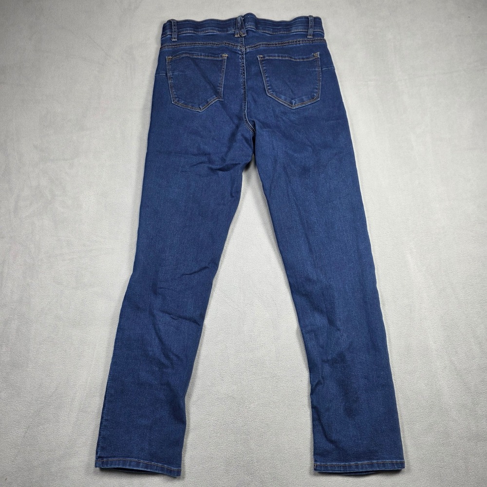 Angels Jeans Women 10 Blue Straight Everluxe Lift Straight Stretch Dark Wash - Picture 7 of 10